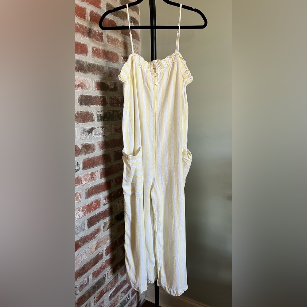Stoney Clover Lane x Target Yellow & White Stripe Jumpsuit | size small